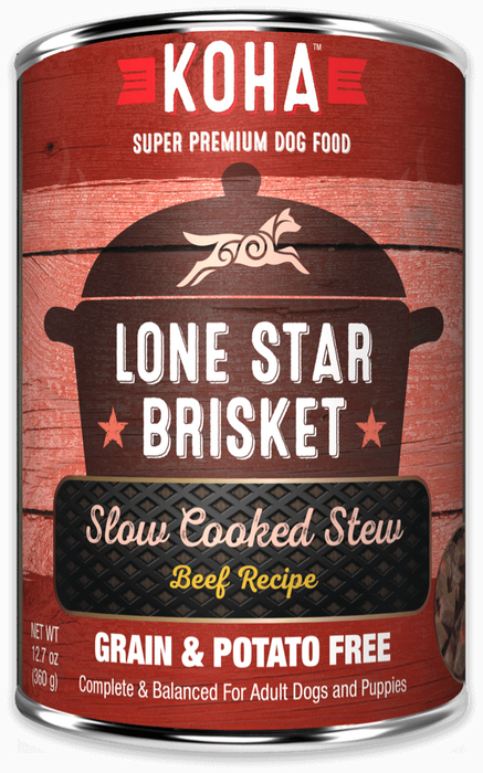 Koha Slow Cooked Stew Dog Grain Free Can Food Lone Star