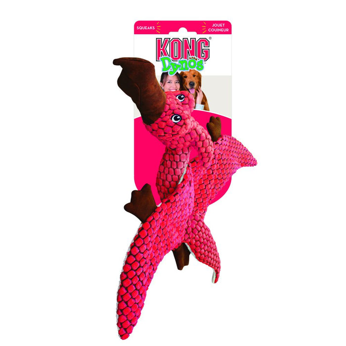 Kong Dyno Pterodactyl Coral Dog Toy