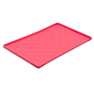 Messy Mutts Dog Silicone Mat with Raised Metal Rods Edge Medium