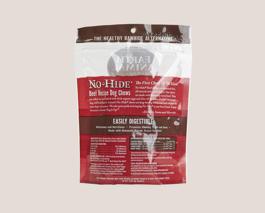 Earth Animal No Hide Dog Chew Beef Small 4"