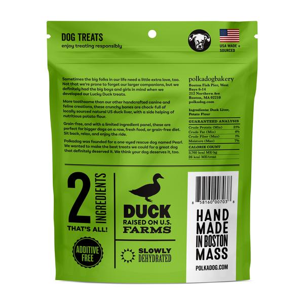 Polkadog Bakery Crunchy Dog Treats Lucky Duck Bones, 8oz