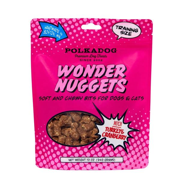 Polkadog Wonder Nuggets Dog Treats Turkey & Cranberry, 12oz