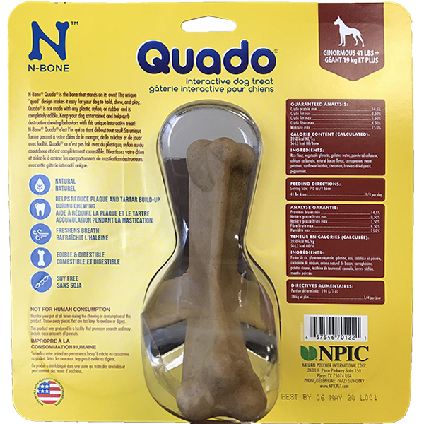 N-Bone Quado Dog Dental Treats Bacon