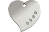 Red Dingo Diamante Pet ID Tag Heart (8HT), Medium