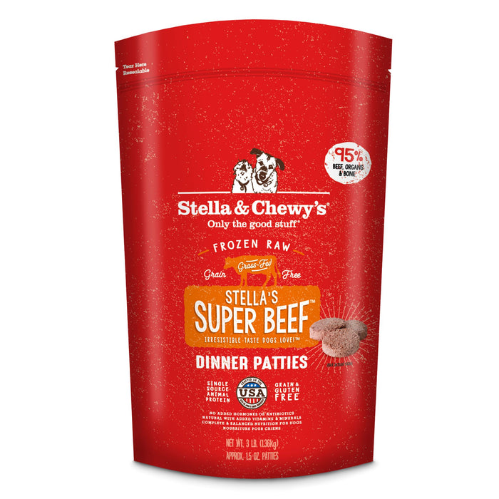 Stella & Chewy's Dog Frozen Raw Food Patties Super Beef