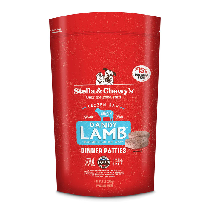 Stella & Chewy's Dog Frozen Raw Food Patties Dandy Lamb