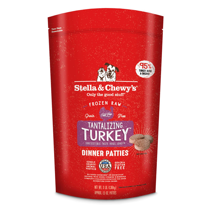 Stella & Chewy's Dog Frozen Raw Food Patties Tantalizing Turkey