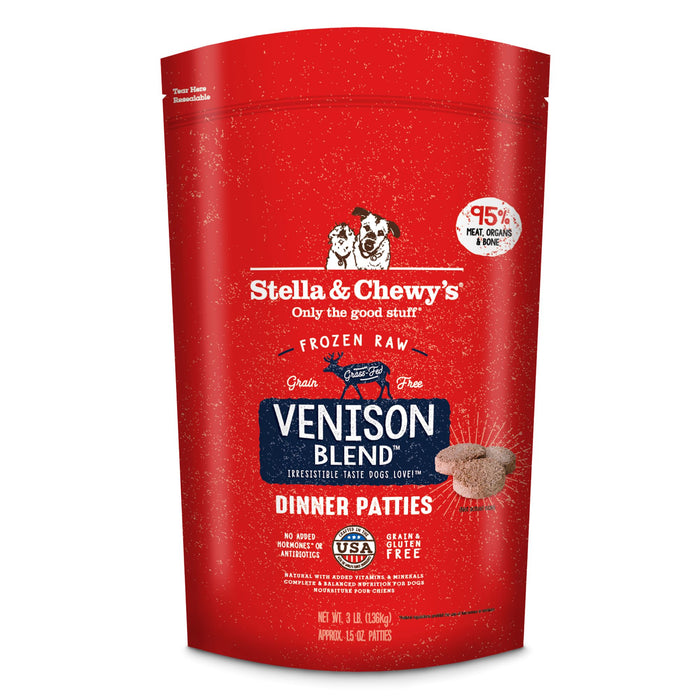 Stella & Chewy's Dog Frozen Raw Food Patties Venison Blend