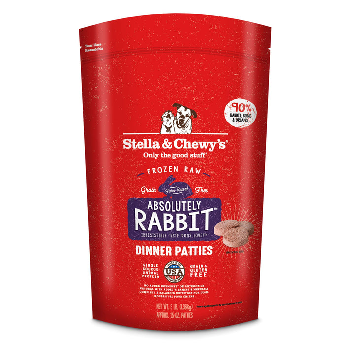 Stella & Chewy's Dog Frozen Raw Food Patties Absolutely Rabbit