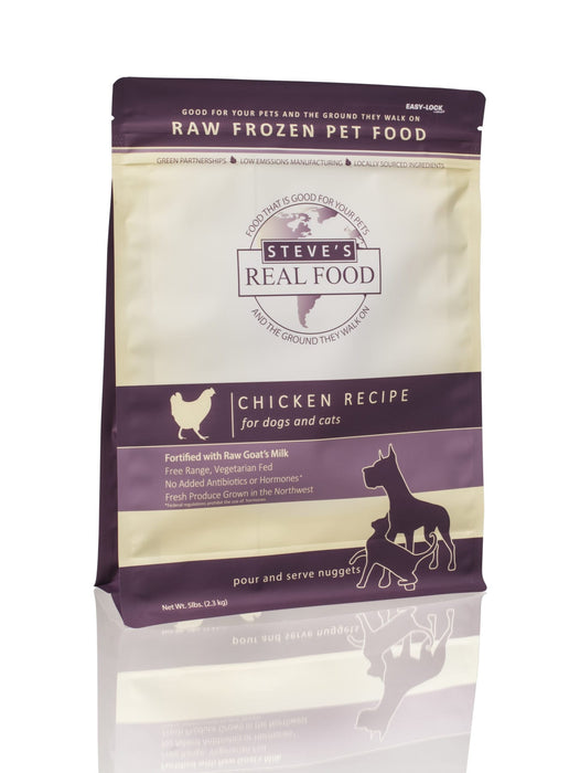 Steve's Frozen Raw Food Nuggets (Bites) Chicken, 5lbs