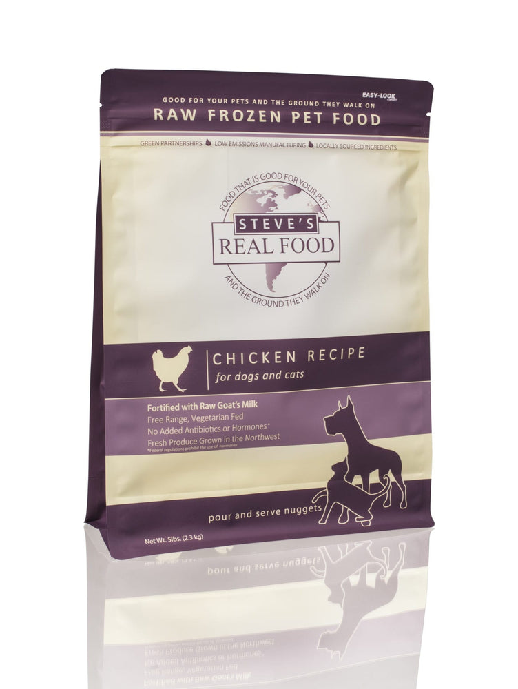 Steve's Frozen Raw Food Nuggets (Bites) Chicken, 5lbs