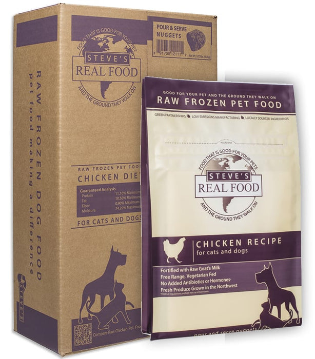 Steve's Frozen Raw Food Patties Chicken, Bulk 13lbs