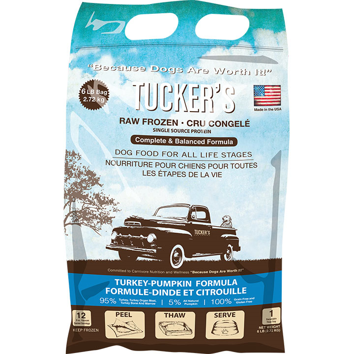 Tucker's Complete Balance Dog Frozen Raw Food Turkey & Pumpkin