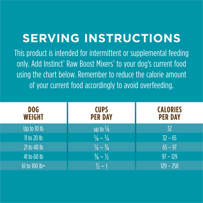 Instinct Dog Freeze Dried Raw Boost Mixers, Multi-Vitamin Adult
