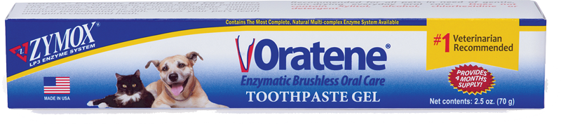 Zymox Oratene Enzymatic Oral Care Brushless Toothpaste Gel, 2.5oz