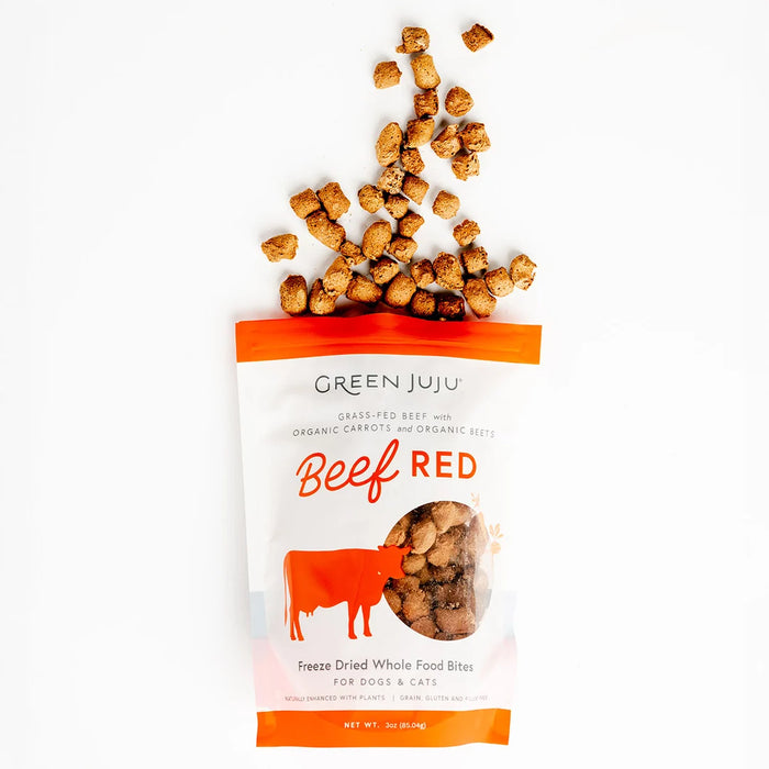 Green Juju Dog Freeze Dried Whole Food Bites,Beef Red