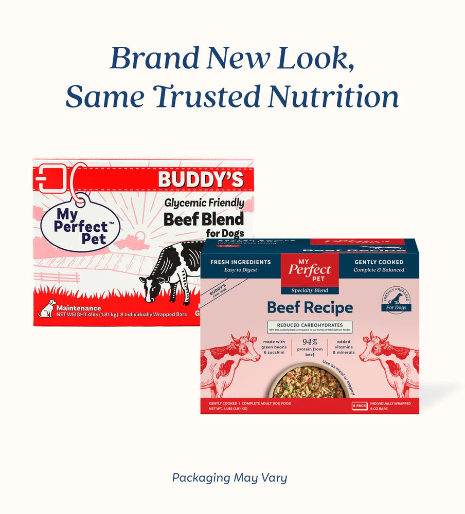 My Perfect Pet Dog Frozen Gently Cooked Food Reduced Carbohydrates Beef (New Formula)