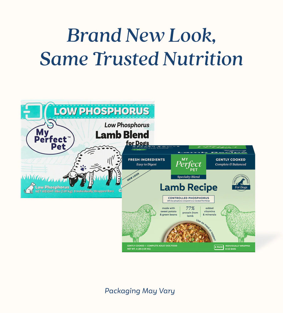 My Perfect Pet Dog Frozen Gently Cooked Food Controlled Phosphorus Lamb (New Formula)