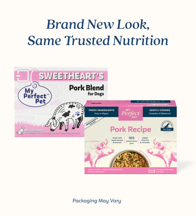 My Perfect Pet Dog Frozen Gently Cooked Food Pork (New Formula)
