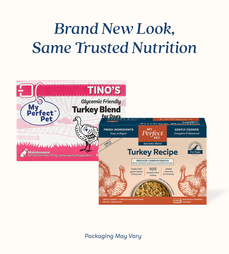 My Perfect Pet Dog Frozen Gently Cooked Food Reduced Carbohydrates Turkey (New Formula)