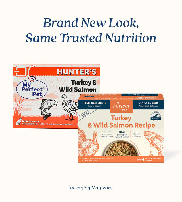 My Perfect Pet Dog Frozen Gently Cooked Food Turkey & Salmon (New Formula)