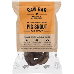 Vital Essentials Dog Freeze Dried Raw Bar,  Pig Snouts , Single