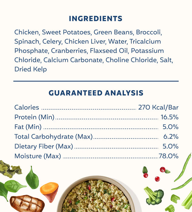 My Perfect Pet Dog Frozen Gently Cooked Food Reduced Carbohydrates Chicken (New Formula)