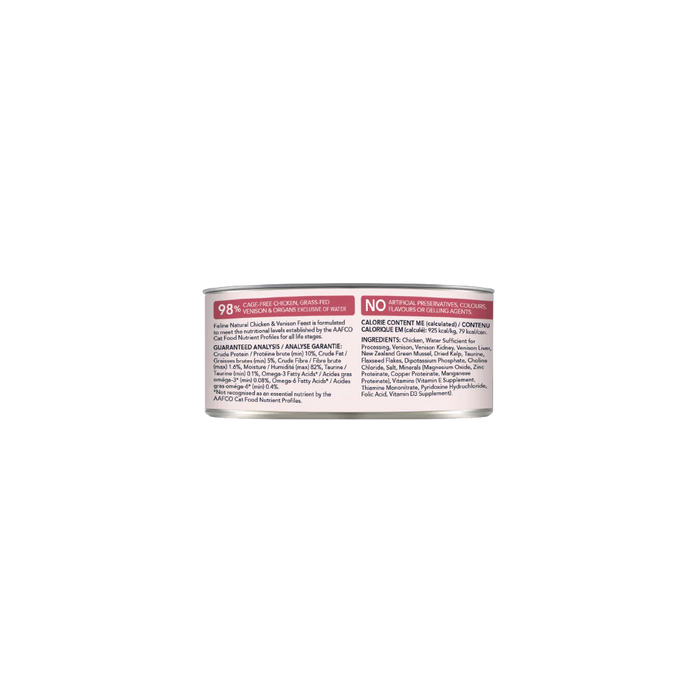 Feline Natural Grain Free Cat Can Food Chicken & Venison