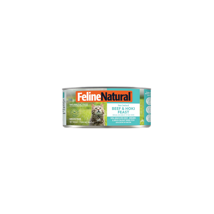 Feline Natural Grain Free Cat Can Food Beef & Hoki