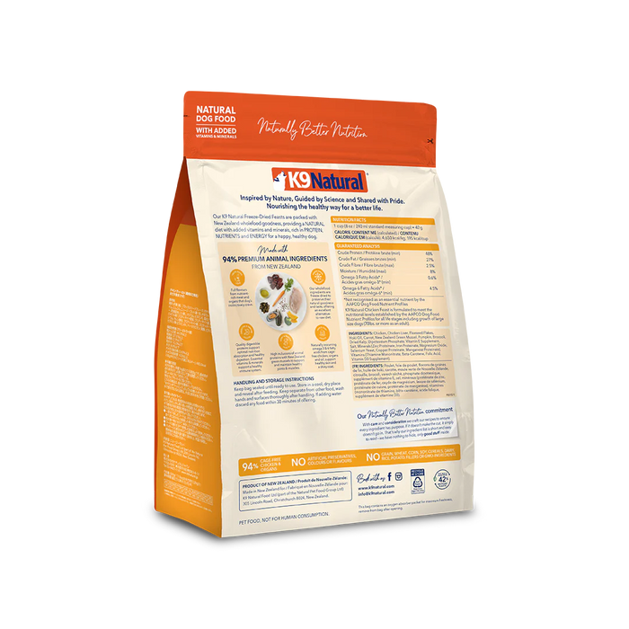 K9 Natural Dog Freeze Dried Food Chicken Feast