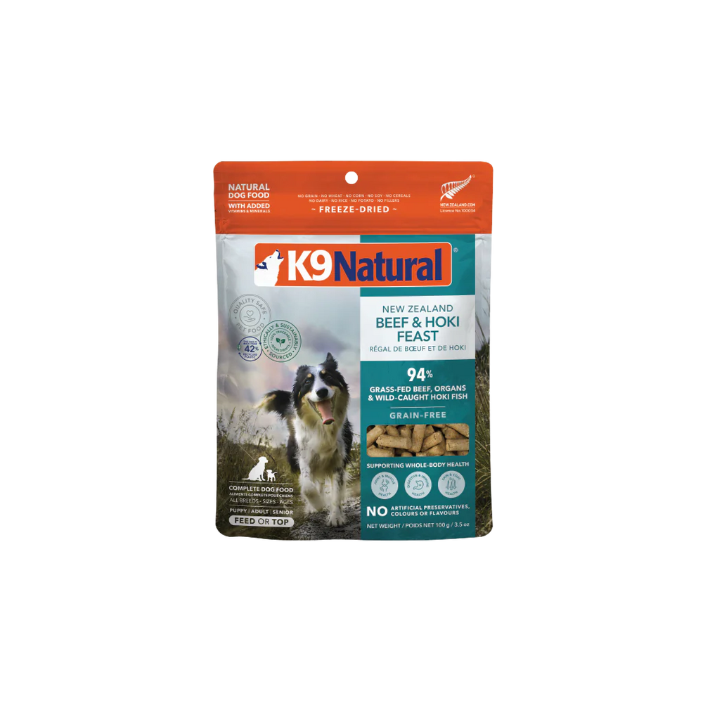K9 Natural Dog Freeze Dried Food Hoki & Beef Topper