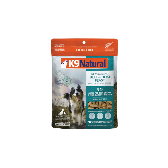 K9 Natural Dog Freeze Dried Food Hoki & Beef Topper