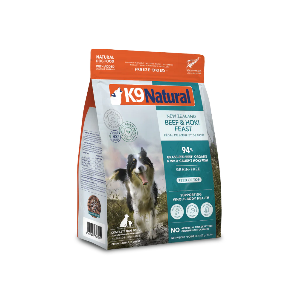 K9 Natural Dog Freeze Dried Food Hoki & Beef Feast