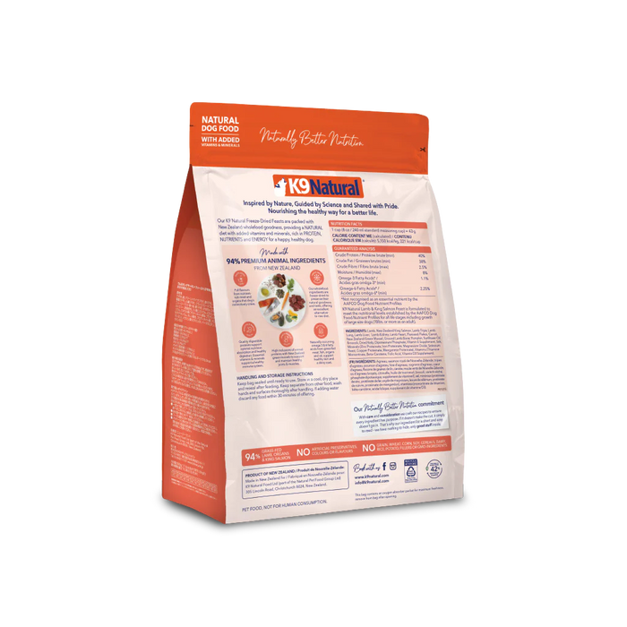 K9 Natural Dog Freeze Dried Food Lamb & Salmon Feast