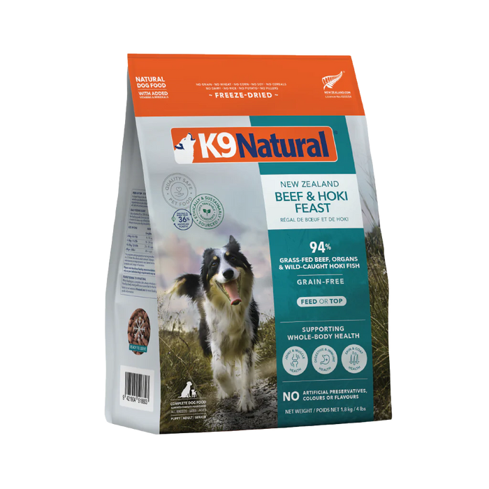 K9 Natural Dog Freeze Dried Food Hoki & Beef Feast