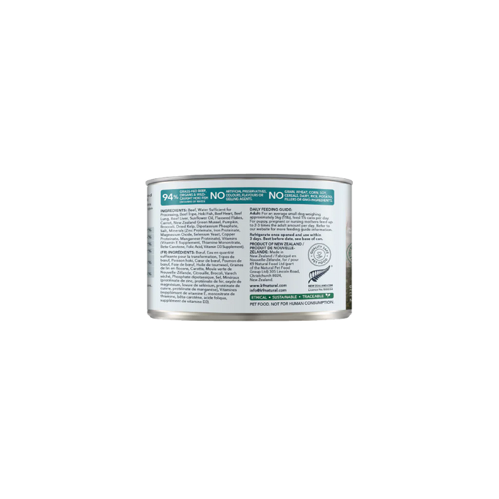 K9 Natural Grain Free Dog Can Food Hoki & Beef