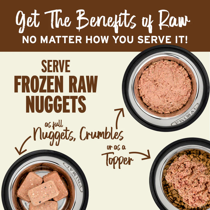Primal Cat Frozen Raw Food Nuggets Beef & Salmon