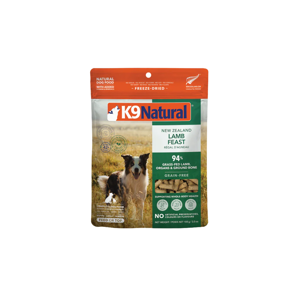 K9 Natural Dog Freeze Dried Food Lamb Topper, 5oz