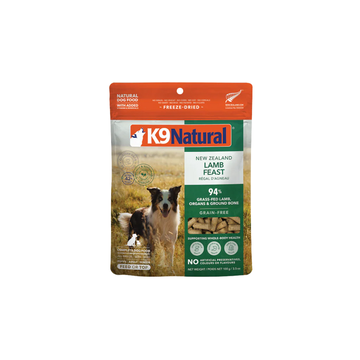 K9 Natural Dog Freeze Dried Food Lamb Topper, 5oz