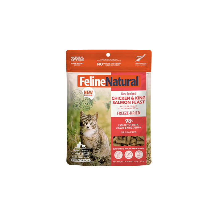 Feline Natural Cat Freeze Dried Food Chicken & Salmon Topper