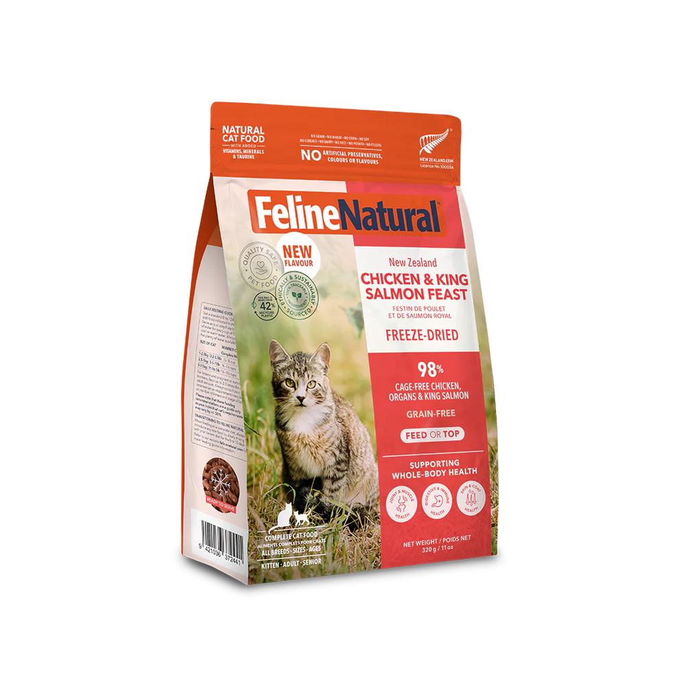 Feline Natural Cat Freeze Dried Food Chicken & Salmon