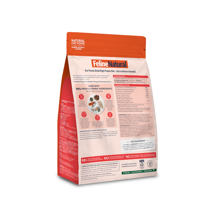 Feline Natural Cat Freeze Dried Food Chicken & Salmon