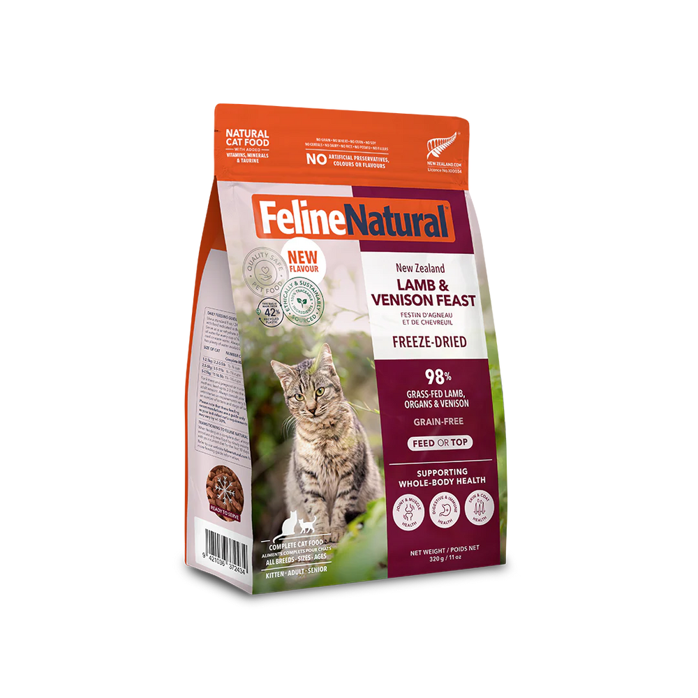 Feline Natural Cat Freeze Dried Food Lamb & Venison
