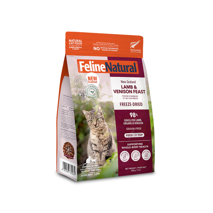 Feline Natural Cat Freeze Dried Food Lamb & Venison
