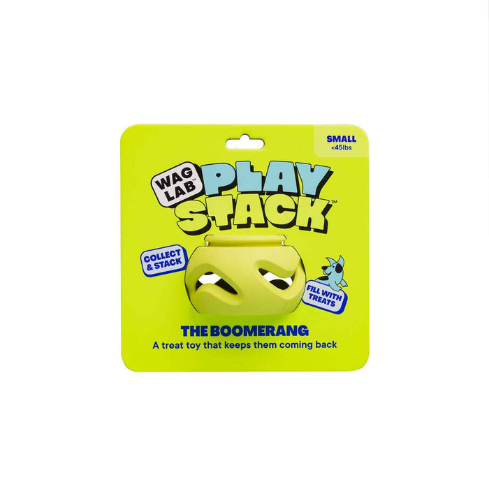 Wag Lab Play Stack Dog Toy The Boomerang Green