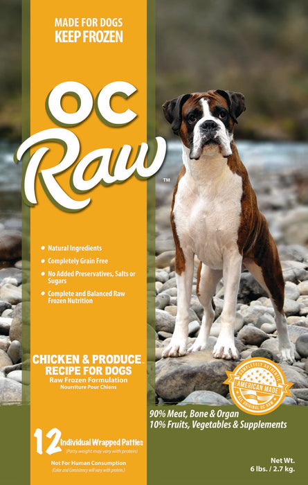 Patties Frozen Dog Food Chicken & Produce