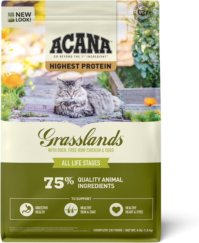 Acana Highest Protein Grain Free Cat Dry Food Grassland