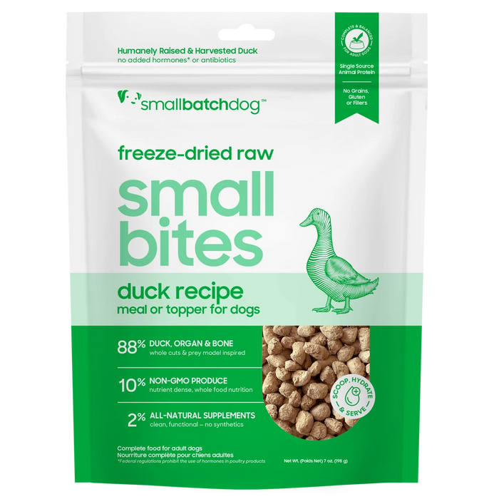 Small Batch Dog Freeze Dried Food Duck, Small Bites
