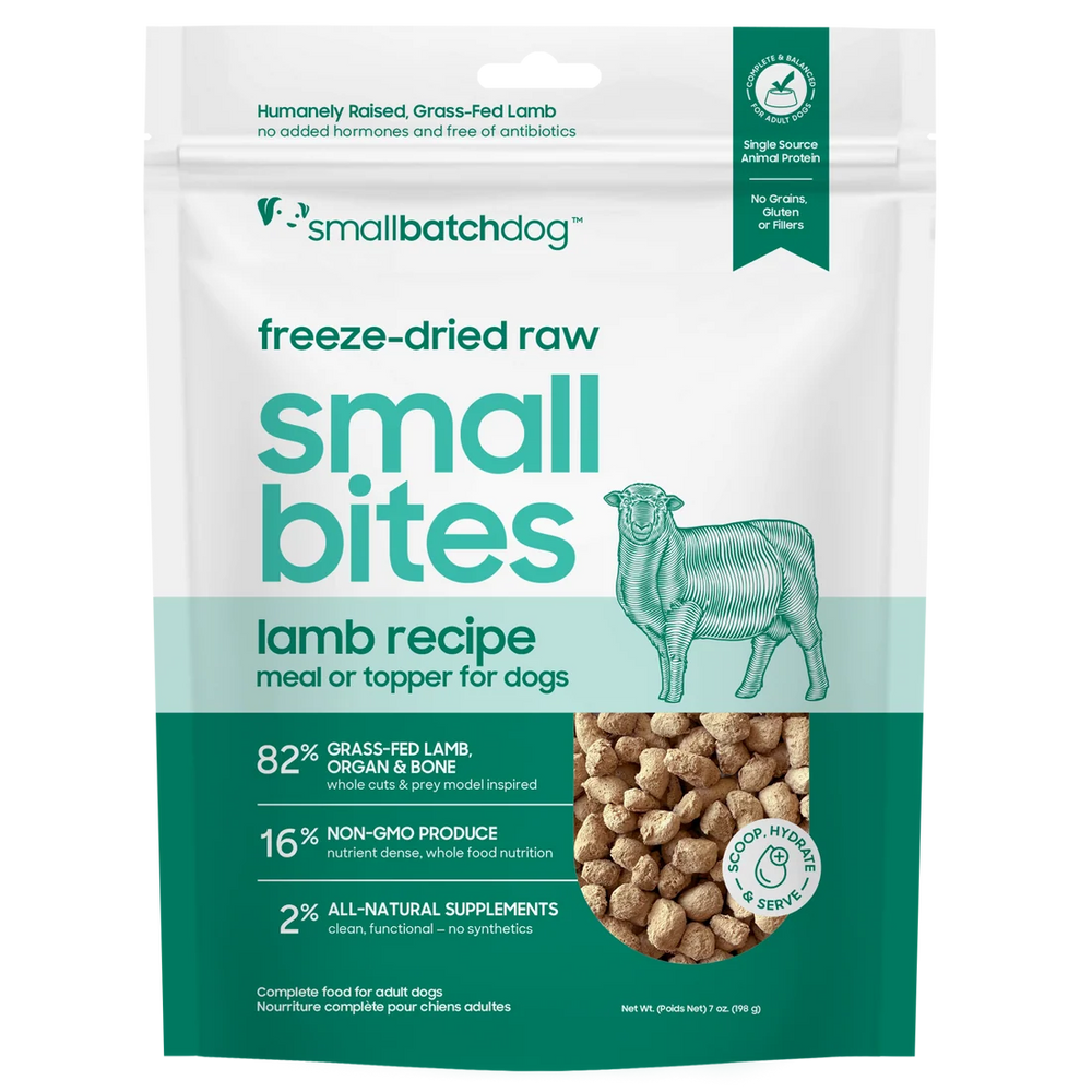 Small Batch Dog Freeze Dried Food Lamb, Small Bites