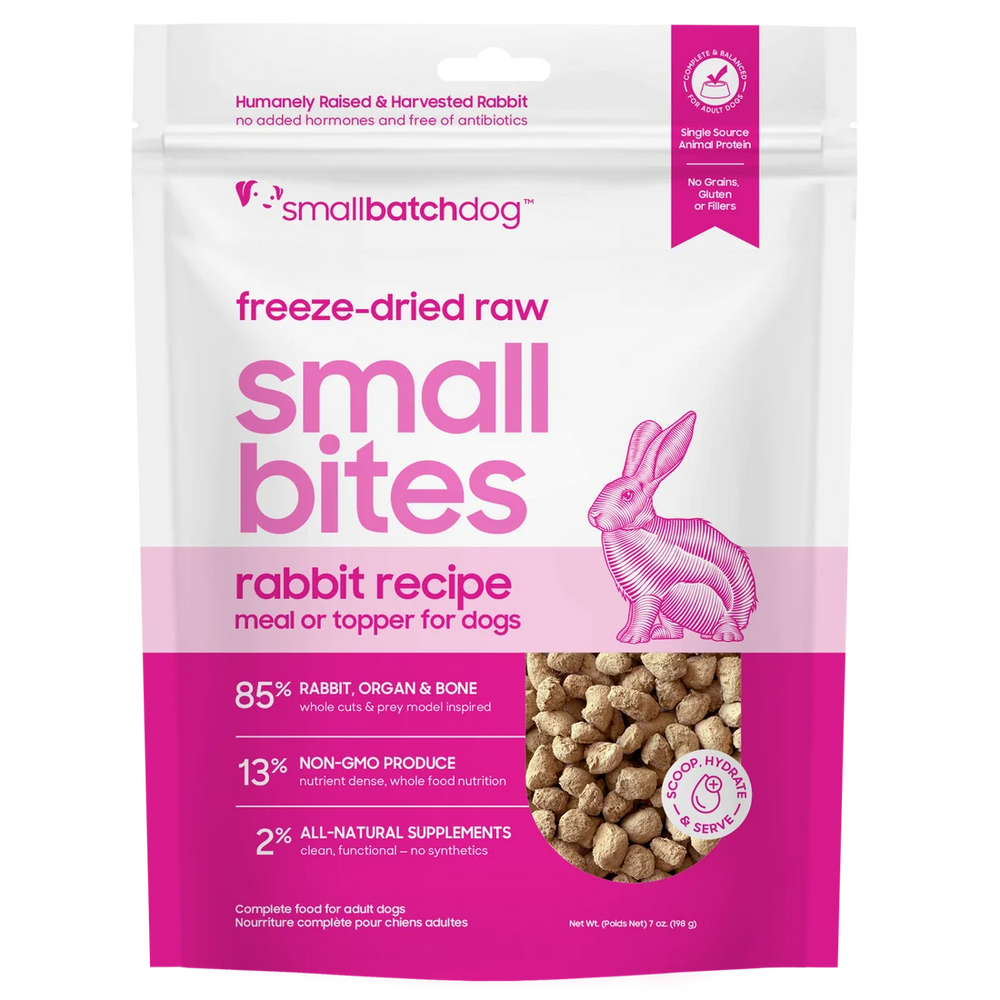 Small Batch Dog Freeze Dried Food Rabbit, Small Bites